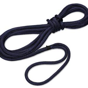 Festmacherleine fürs Boot, Taifun Seilflechter Festmacher 12mm Ø, 8m Länge, 40 cm Auge gespleißt & getakelt, navy blau