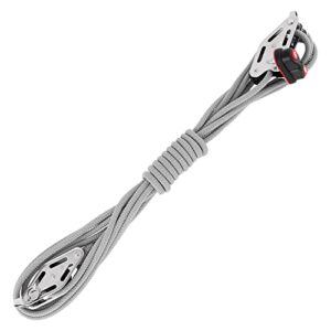 Hochwertiges Seilzug-System für Musikinstrumente, Sprenger Niederholer-Talje 6 mm Seilzug I Gleitlager Block, Schotklemme – 5 Meter Schot I UV-beständiger Kunststoff und rostfreier Edelstahl