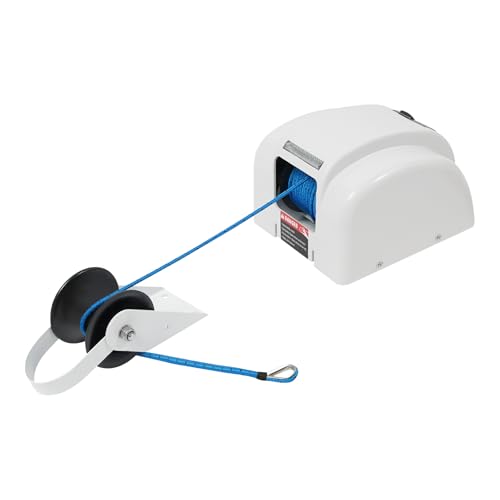 12V-Marine-Seilwinde, elektrische Ankerwinde für Boote mit Drahtloser Fernbedienung, Maximales Tragvermögen 20 kg, geeignet für Salzwasserboote