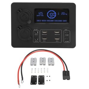 DC12V Mini Power Box für Camping, Angeln und Outdoor-Aktivitäten, multifunktionales Gerät mit Anderson-Anschlüssen, USB-Anschlüssen und 12-V-Steckdosen