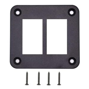 Hochwertiger Schalterhalter für Fahrzeuge - Greluma 1 Stück 2 Wege Wippschalter Panel Gehäusehalter aus schwarzem wasserdichtem eloxiertem Aluminium, geeignet für Auto, Marine, Boot, LKW, Wohnmobil, SUV, ATV und UTV