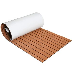 Eva-Teak Schaum Deckbeschläge für Boote, wasserdicht und ungiftig, rutschfest Matte, 240 x 90 cm, Braun