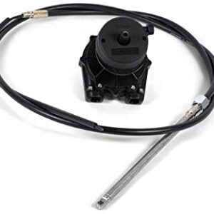 Nautika Bootslenkung mit Steuerkopf und Steuerseil für Boote mit einer Länge von 15 Fuß (4,57 m) - rostfrei und salzwasserbeständig