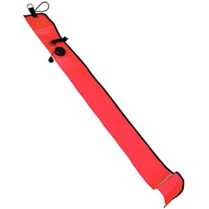 POTRZEBNY 1M Scuba Tauchen Aufblasbare Signal Boje Sichtbarkeit Float Signal Tube Wurst, Rot