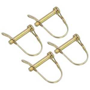Robuste Wellensicherungsstifte für Anhänger, Traktoren und Maschinen - 4 Stück 8x45mm goldfarben mit Ohr