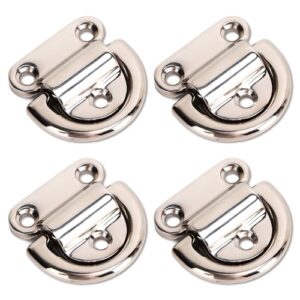 SUNGOOYUE 4-stufiges Marine-Faltbar-Pad-Eye-Set aus Edelstahl, Komfort und Dauerhaftigkeit durch Polieren für Marine-Yacht-Zubehör