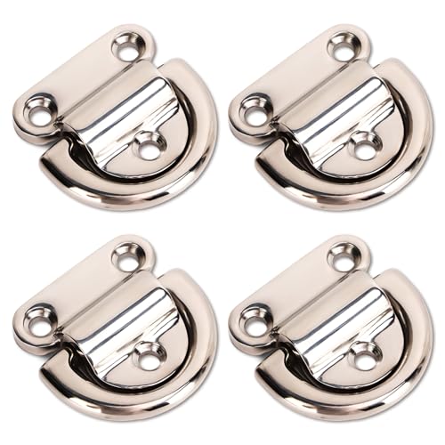 SUNGOOYUE 4-stufiges Marine-Faltbar-Pad-Eye-Set aus Edelstahl, Komfort und Dauerhaftigkeit durch Polieren für Marine-Yacht-Zubehör