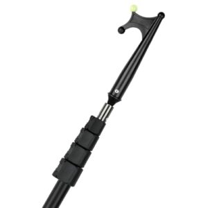 SAN LIKE Teleskop-Bootshaken-Klasse 5 Aluminiumlegierung, Docking Bootshaken Teleskopierbar, Langlebige Rostfreie Boot Haken Teleskop Stange mit leuchtenden Perlen, Negro 3,6M