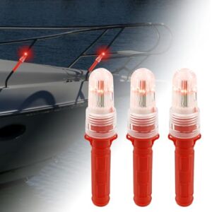 TNTGMG Bootsfackeln - Drei wasserdichte, robuste und einstellbare Notsignalfackeln für Wasserfreunde, ideal für Fischerboote, Yachten, Privatboote und Offshore-Abenteuer