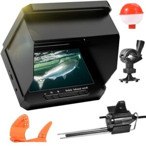 Tragbarer Fischfinder mit 5 Zoll IPS Display, 17 IR LEDs und 20m Kabel - 1080P Angelkamera für Unterwasser-Angeln