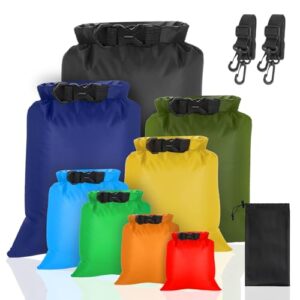 8 wasserdichte Aufbewahrungsbeutel von VFANDV in verschiedenen Größen, ideal für Wassersport, Outdoor-Aktivitäten und Reisen.