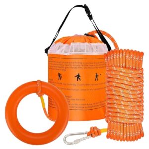 Reflektierende 15m Wurfleine für Wasserrettung, Robust und Mehrzweck | Rettungsleine für Hochwasser, Wassersport, Notfall und Bootsicherung