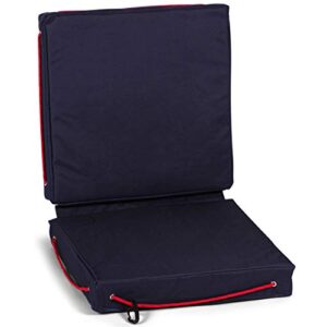 Sitzkissen für Boote, Schwimmfähiges Wasserdichtes Kissen für Boot, Caravan, Camping, Garten und Outdoor-gebrauch, farbe blau, Größe Doppelkissen.