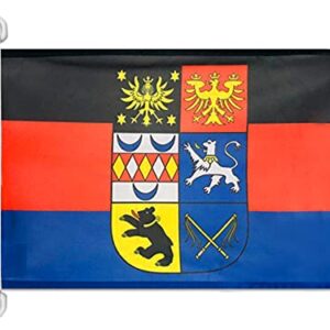 Ostfriesland-Flagge 45x30 cm, Bootsflagge für die Ostsee oder andere Gewässer, Polyestermaterial mit Plastikringen