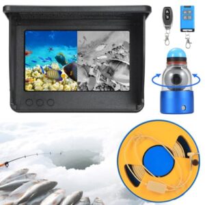 Fischfinder 360° Unterwasser-Angelkamera mit 5-Zoll-Display, Tragbarer Infrarot-Nachtsicht-Funktion und 1000 TVL Kameraauflösung für Eisfischen, Bootsangeln und Meeresangeln