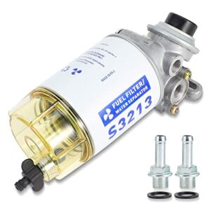 Kraftstoff-Wasserabscheider, Komplettset zum Schutz des Bootsmotors, Marine-Kraftstofffilter-Wasserabscheider S3213 für Außenbordmotoren