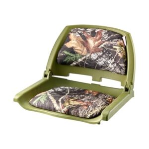 Hochklappbarer Bootssitz mit niedriger Rückenlehne und PU-Polyestergewebe für Fischerboote und Yachten in Tarnfarbe