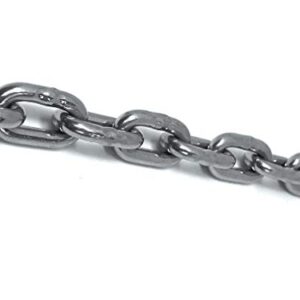 Edelstahl Kette von hoher Qualität, 1,0 Meter lang, Materialstärke 4 mm, Maximalbelastung 192,5 kg, kurzgliedrig und rostfrei.