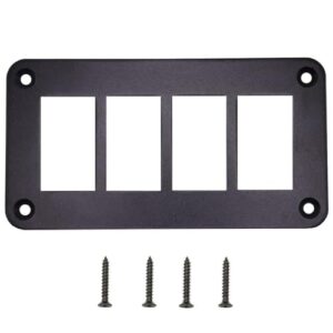 Wasserresistenter Wippschalter für Fahrzeuge mit Aluminium-Gehäusehalterung, 4 Einstellungen, schwarz