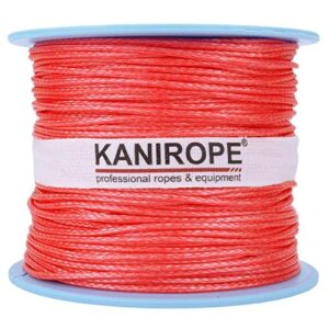 Kanirope Dyneema Seil PRO 1mm 100m Rot, 12-fach geflochten, SK78, verstreckt und beschichtet, hochwertiges Seil für Bergsteigen, Klettern oder Schifffahrt