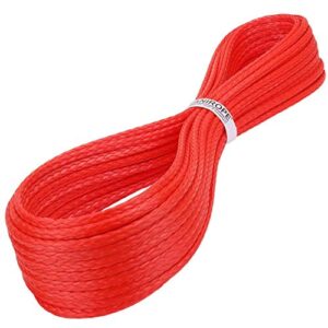 Hochwertiges Dyneema-Seil von Kanirope, 3mm Durchmesser, 10m Länge, rot, 12-fach geflochten, SK78 verstreckt beschichtet