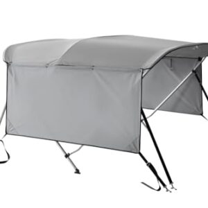 2 Stück Seitenteile für Bimini Tops, 180cm Verdeckslänge, 140cm Breite x 70cm Höhe, in Schwarz/Blau/Grau (schwarz) für Sonnenschutz und Komfort an Bord