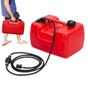 Tank für Außenborder und Bootstank mit 3-Gallonen Öltransport und Filter für Fischereiboot, tragbarer Kajak Rohbehälter