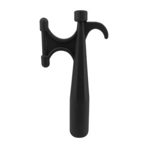 Tragbarer Nylon-Bootshaken mit robustem Hakenkopf und schwarzer Farbe, ideal für Segelboote