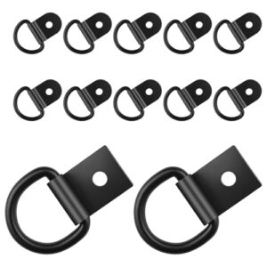 12 Stück D Aufbauring Zurröse, Metall Haken, Klappbar, 1093 kg Tragfähigkeit, für LKW, Anhänger, Wohnmobil, Lager, Garage, Boot und Ladungssicherung