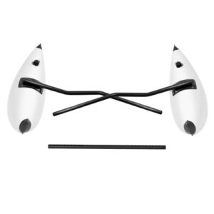 Aufblasbarer Kajak Ausleger Stabilisator Set, PVC Schwimmer mit Aluminium Stangen, Verstellbare Seitenausleger für Kanu, Boot, Angeln, Rafting, Paddeln