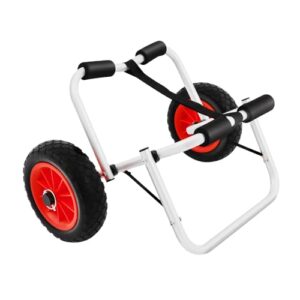 Kajaktransportwagen für Wasserfreunde, Alu Kanuwagen Faltbarer Surfwagen Transportwagen für SUP und Kajak bis 80 kg