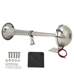 Elektrisches Marinehorn, Laute Einzeltrompete mit 328 Decibel Lautstärke und universal für Boote, Wohnmobile, Yachten und Edelstahlboote geeignet