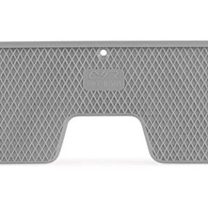 Heckschutzplatte für Außenborder, Kunststoff Platte Schutz für Boot und Schlauchboot, Heckspiegel mit Grauer Farbe, Größe 270 x 98 mm