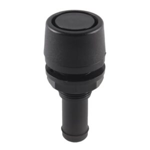 Hoite Gerader Kraftstofftank-Entlüftungs-Entlüfter aus Nylon, Ersatz für Boot, Yacht, Wohnmobil, Auto mit 22 mm Gewinde schwarz universell Innendurchmesser 11 mm