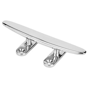 Robuste Edelstahl Klampe für Boote, Bootsklampe mit 200mm Beleichtung und 2-Loch Bohrungen, perfekt für Yacht, Dock, Anlegeklampen und Kajak Boote