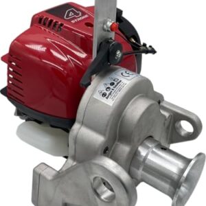 Berger + Schröter Motor-Spillwinde mit 2 PS Motor, 47,9ccm, Zugkraft von bis zu 1.000 kg, Forst Seilwinde, Motorwinde für Boot und Holz