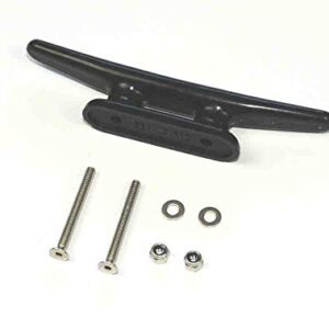 Nylonklampe in Schwarz mit V4A-Schrauben und einer Länge von 125 mm