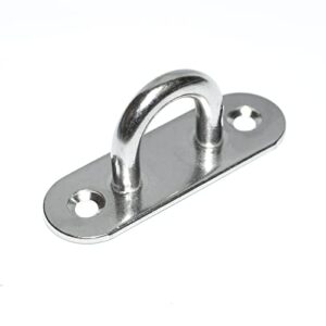 Edelstahl-Mastplatte mit Bügel und Befestigungshacken für Hängesessel und Aufhängevorrichtungen