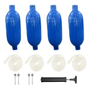 Fender-Boot-Kit aus PVC mit 4 Crashfendern, Pumpe und Luftstiften für Boote und Yachten von 3 bis 6 Metern