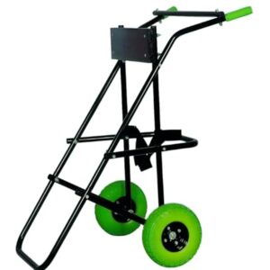 Außenborder-Transportwagen mit PU-Pannenschutzrädern für die Transportierung von Bootsmotoren bis 60 kg.