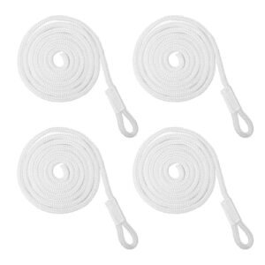 Robuste Bootsanlegeleinen, 4 Stück Fenderleinen mit Gedrehtem Seil, Länge 59 Zoll, hochwertiges Polyestermaterial, sicherer Anleger für Boote