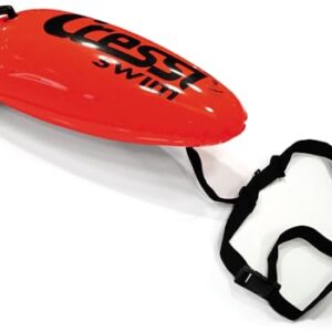 Kleine aufblasbare Boje für Schwimmer, Schnorchler und Tauchsignale, orangefarben, S, Unisex