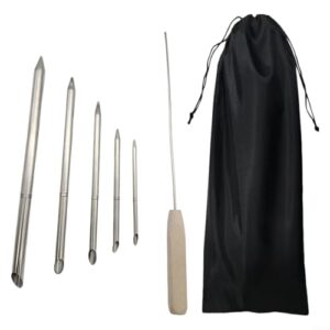 Edelstahlseil Spleißen Werkzeug Kit, 6 Stück Schnürnadel Flechtwerkzeug Set für Segeln, Bootfahren, Wandern und DIY Handwerk