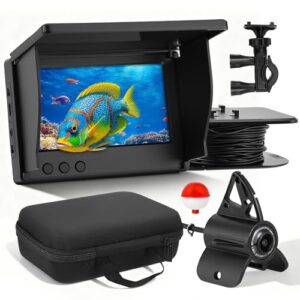 Fischfinder mit 4,3 Zoll IPS Display & Unterwasserkamera, 30m Kabel 5000mAh Akku IP65 Wasserdicht für Meeresangeln, Eisfischen, Flussangeln und Seen
