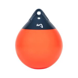 Aufblasbarer Fender Globe, ø 30 cm orange, Bootsfender, Ankerboje, Markierungsboje für Yacht und Schiff