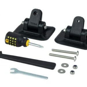 PONTTOR Bimini Zubehör Set: 2 Halterungen zum Aufkleben für Schlauchboote, Gabelschlüssel und Bootabdeckplanen - perfekt für stabiles und sicheres Bootsbimini