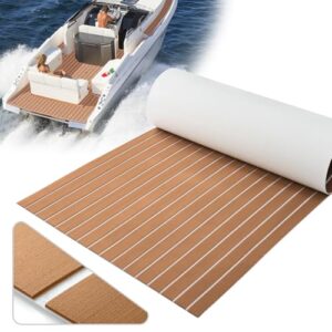 Schiffsbodenmattensystem aus Eva Teak-Deck Schaumstoff, Selbstklebender Schiffsdeckbelag für Bootsoberfläche, Rutschfeste und komfortable Oberfläche für Segelboote, Wohnmobile, Schwimmbäder