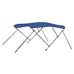 Bimini-Top aus Polyester mit PU-Beschichtung, 3-Bogen-Rahmen, eloxierter Alurahmen, verstellbare Nylongurte, Schutz vor Sonne und Wetter, 183x160x137cm, blau