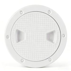 Runde, rutschfeste Inspektionsluke für Boote - Yuecoom 4-Zoll-Bootsluken-Deckplatte mit abnehmbarer Abdeckung