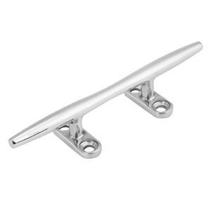 Bootsklampe, Dockklampe für Boote, Edelstahl Hochglanz Rundbolzen, Klassisch Silberfarben Flache Klampe Deck Seil Klampe Anlegeklampe Festmacherklampe für Schiffe, Boote, Yachten